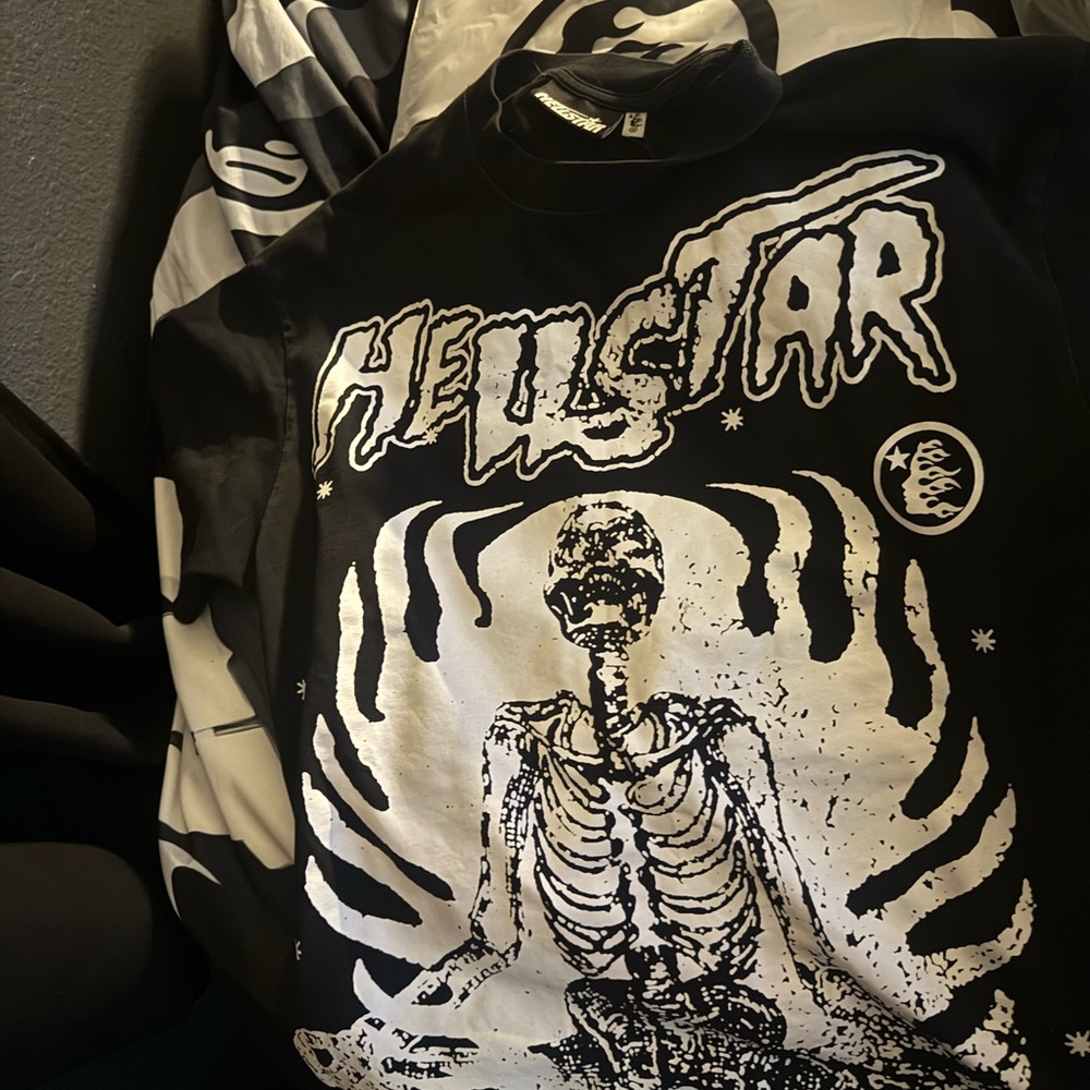 Black and White Graphic Skeleton T-Shirt